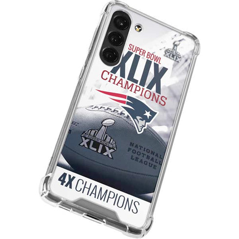 NFL New England Patriots Super Bowl Champs Galaxy S23 Plus Clear Case