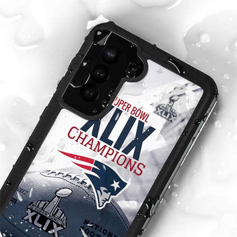 NFL New England Patriots Super Bowl Champs Galaxy S23 Plus Waterproof Case