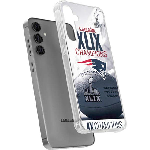 NFL New England Patriots Super Bowl Champs Galaxy S24 Plus Clear Case