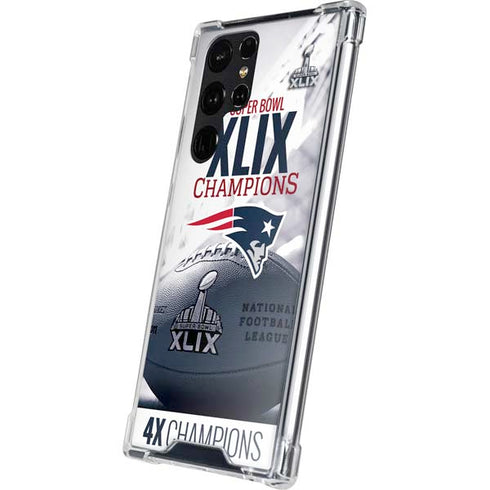 NFL New England Patriots Super Bowl Champs Galaxy S24 Ultra Clear Case