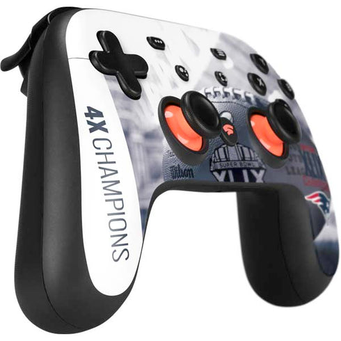 NFL New England Patriots Super Bowl Champs Google Stadia Controller Skin