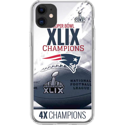 NFL New England Patriots Super Bowl Champs iPhone 11 Clear Case