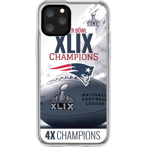 NFL New England Patriots Super Bowl Champs iPhone 11 Pro Clear Case
