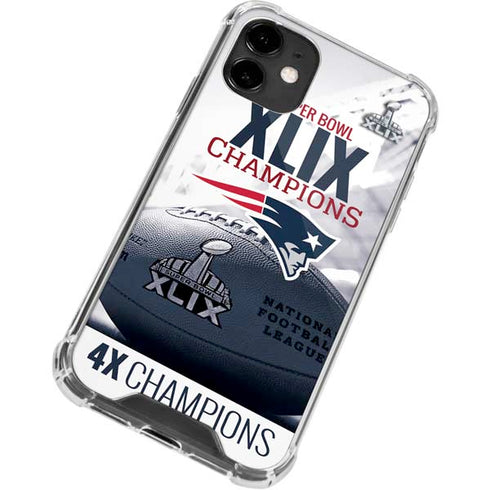 NFL New England Patriots Super Bowl Champs iPhone 12 Mini Clear Case