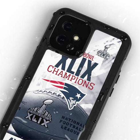 NFL New England Patriots Super Bowl Champs iPhone 12 Mini Waterproof Case