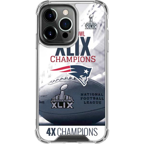 NFL New England Patriots Super Bowl Champs iPhone 13 Pro Clear Case