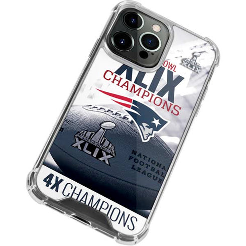 NFL New England Patriots Super Bowl Champs iPhone 13 Pro Clear Case