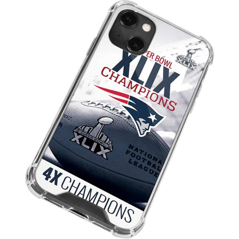 NFL New England Patriots Super Bowl Champs iPhone 15 Plus Clear Case