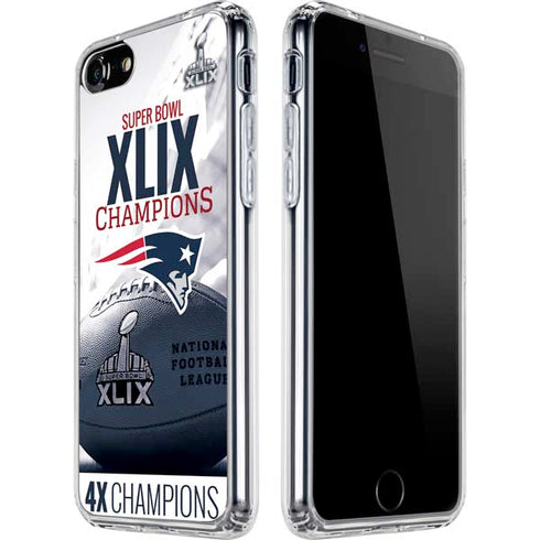 NFL New England Patriots Super Bowl Champs iPhone SE (2nd & 3rd Gen) Clear Case