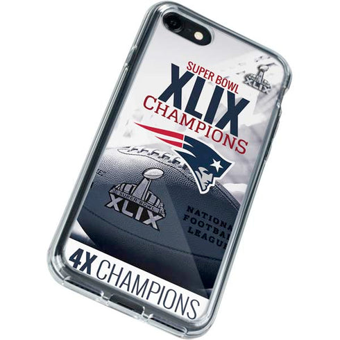 NFL New England Patriots Super Bowl Champs iPhone SE (2nd & 3rd Gen) Clear Case
