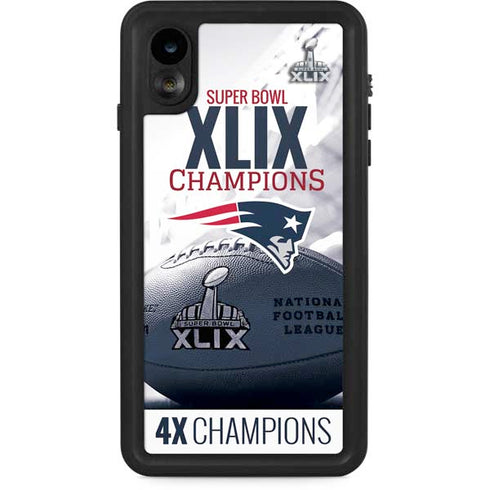 NFL New England Patriots Super Bowl Champs iPhone XR Waterproof Case