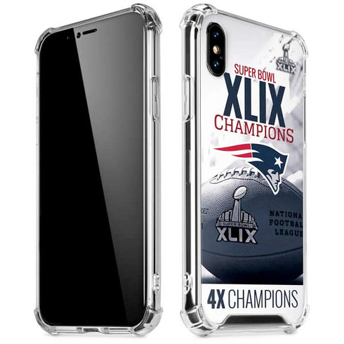 NFL New England Patriots Super Bowl Champs iPhone XS Max Clear Case