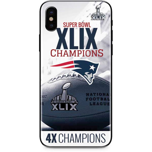 NFL New England Patriots Super Bowl Champs iPhone XS Skin