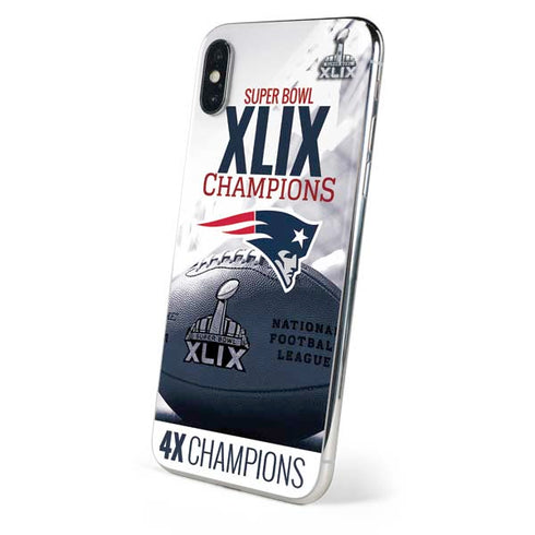 NFL New England Patriots Super Bowl Champs iPhone XS Skin