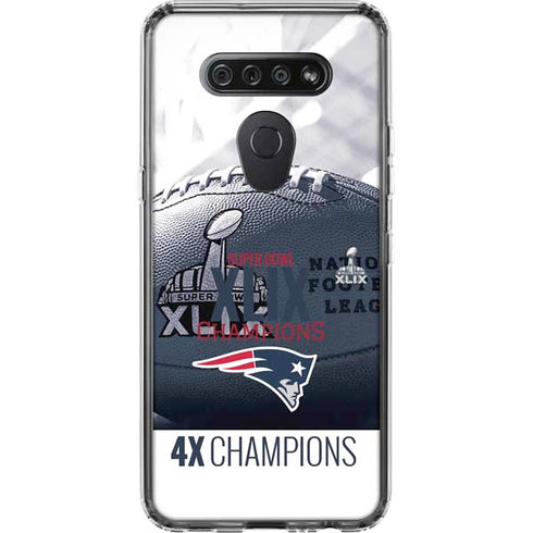 NFL New England Patriots Super Bowl Champs LG K51/Q51 Clear Case