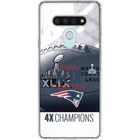 NFL New England Patriots Super Bowl Champs LG Stylo 6 Clear Case