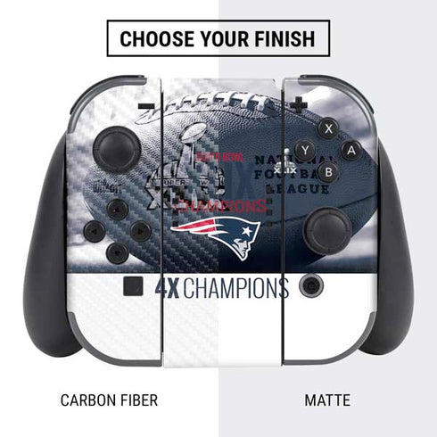 NFL New England Patriots Super Bowl Champs Nintendo Switch Bundle Skin