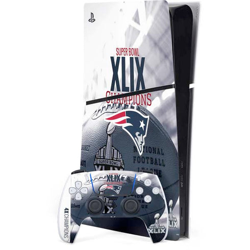 NFL New England Patriots Super Bowl Champs PS5 Slim Digital Edition Bundle Skin