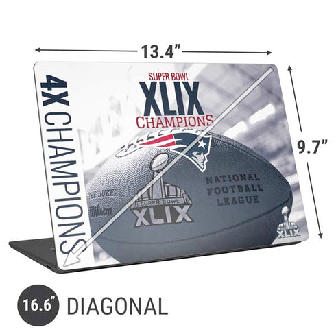 NFL New England Patriots Super Bowl Champs Universal Laptop 16.6in (13.4 x 9.7in) Skin