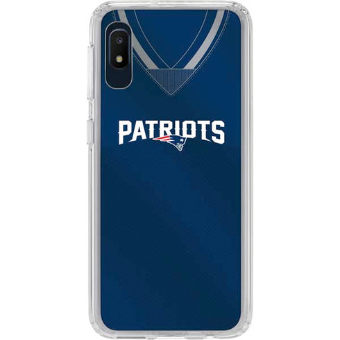 NFL New England Patriots Team Jersey Galaxy A10e Clear Case