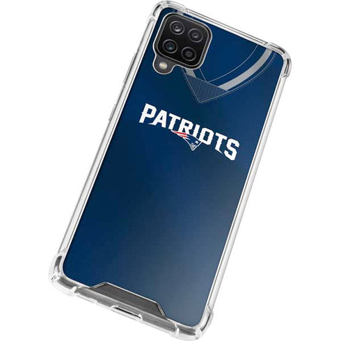 NFL New England Patriots Team Jersey Galaxy A12 Clear Case
