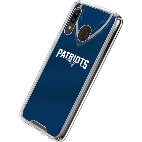 NFL New England Patriots Team Jersey Galaxy A30 Clear Case
