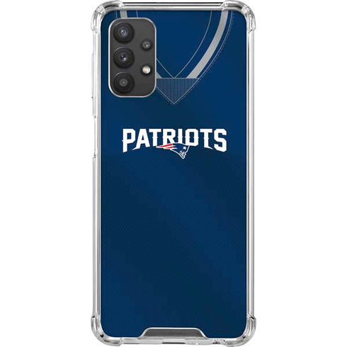 NFL New England Patriots Team Jersey Galaxy A32 5G Clear Case