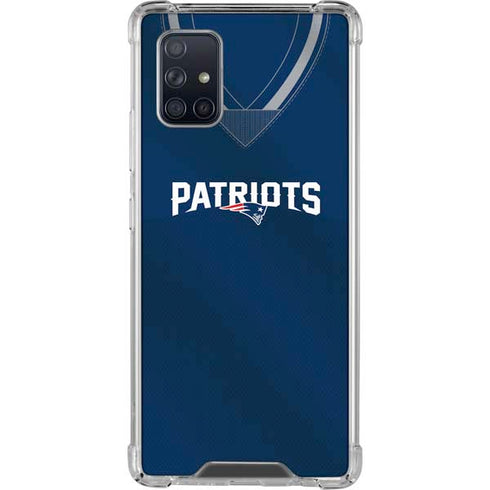 NFL New England Patriots Team Jersey Galaxy A71 5G Clear Case
