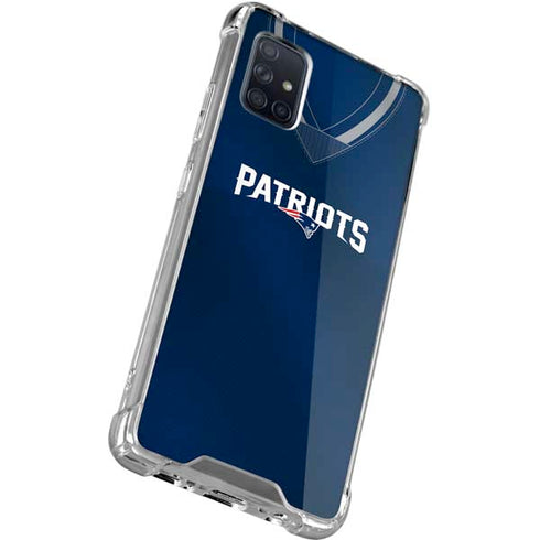 NFL New England Patriots Team Jersey Galaxy A71 5G Clear Case