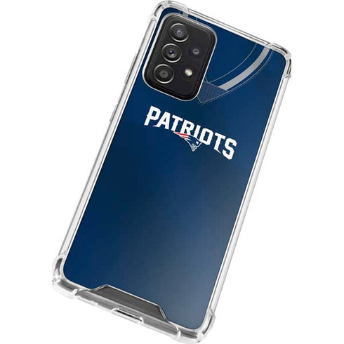 NFL New England Patriots Team Jersey Galaxy A72 5G Clear Case