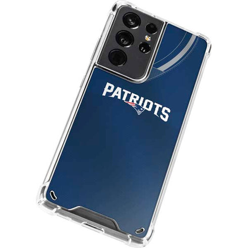 NFL New England Patriots Team Jersey Galaxy S21 Ultra 5G Clear Case