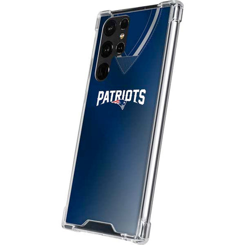 NFL New England Patriots Team Jersey Galaxy S22 Ultra Clear Case