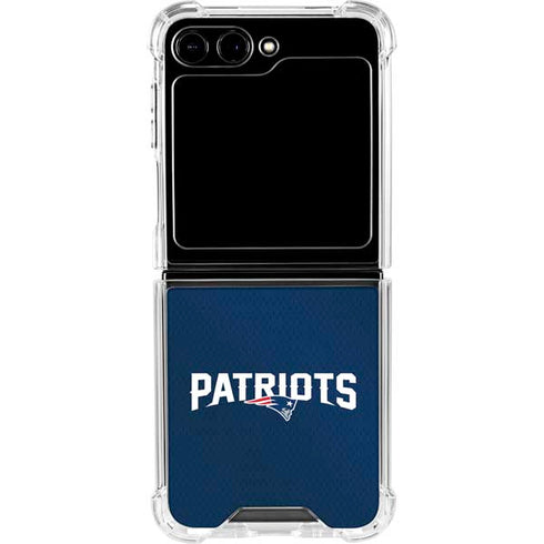 NFL New England Patriots Team Jersey Galaxy Z Flip5 5G Clear Case
