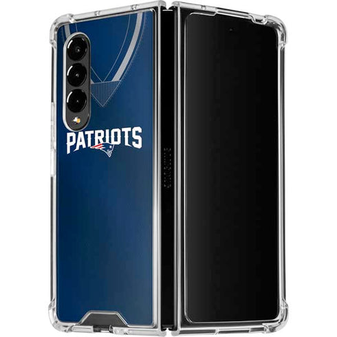 NFL New England Patriots Team Jersey Galaxy Z Fold4 5G Clear Case