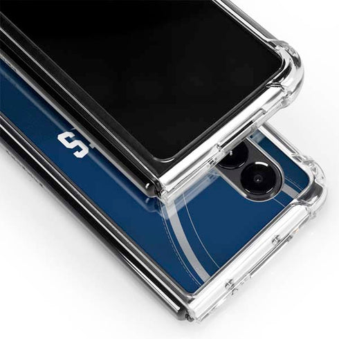 NFL New England Patriots Team Jersey Galaxy Z Fold4 5G Clear Case