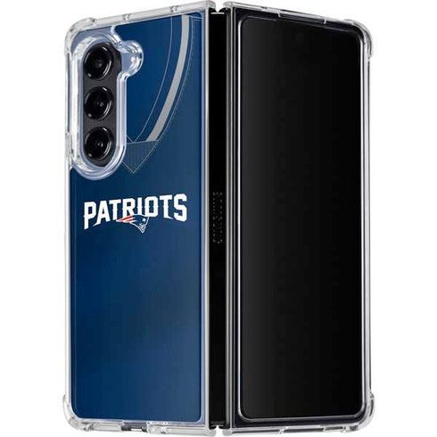 NFL New England Patriots Team Jersey Galaxy Z Fold5 5G Clear Case