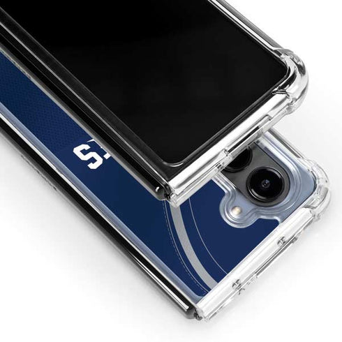 NFL New England Patriots Team Jersey Galaxy Z Fold5 5G Clear Case