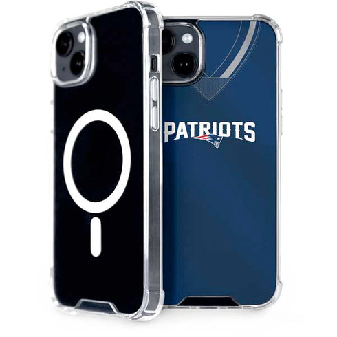 NFL New England Patriots Team Jersey iPhone 15 Plus MagSafe Case
