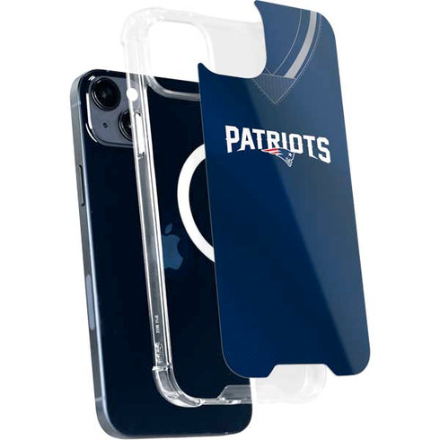 NFL New England Patriots Team Jersey iPhone 15 Plus MagSafe Case