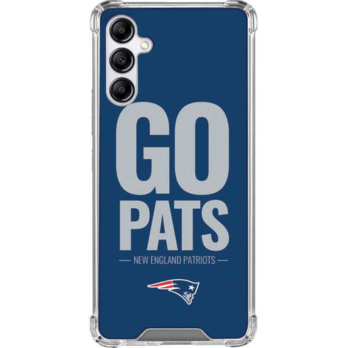 NFL New England Patriots Team Motto Galaxy A14 5G Clear Case