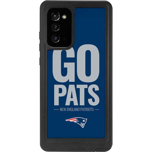 NFL New England Patriots Team Motto Galaxy Note20 5G Waterproof Case