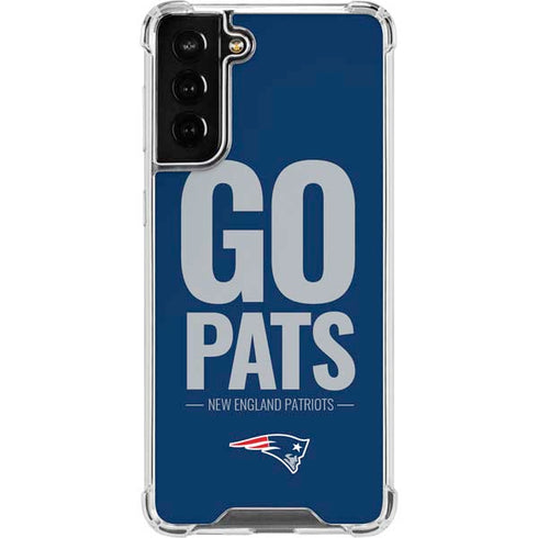 NFL New England Patriots Team Motto Galaxy S21 FE Clear Case