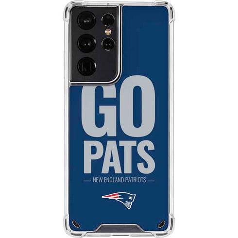 NFL New England Patriots Team Motto Galaxy S21 Ultra 5G Clear Case