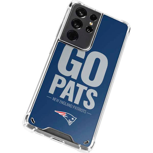 NFL New England Patriots Team Motto Galaxy S21 Ultra 5G Clear Case