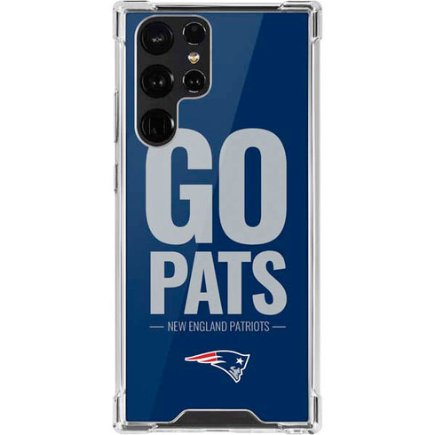 NFL New England Patriots Team Motto Galaxy S22 Ultra Clear Case