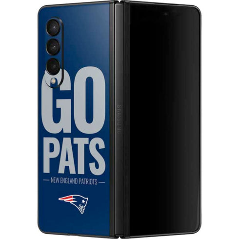 NFL New England Patriots Team Motto Galaxy Z Fold3 5G Skin