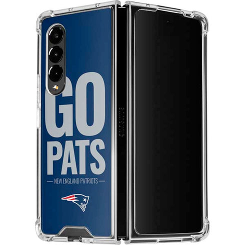 NFL New England Patriots Team Motto Galaxy Z Fold4 5G Clear Case