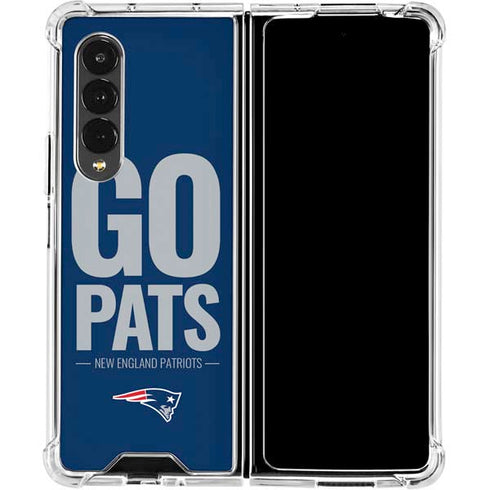 NFL New England Patriots Team Motto Galaxy Z Fold4 5G Clear Case