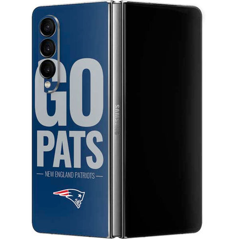 NFL New England Patriots Team Motto Galaxy Z Fold4 5G Skin