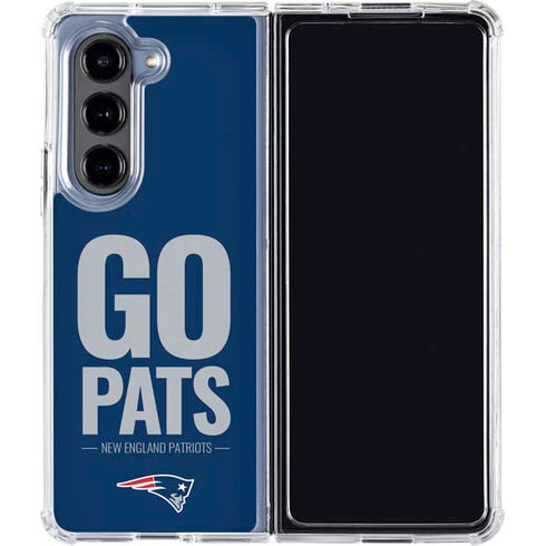 NFL New England Patriots Team Motto Galaxy Z Fold5 5G Clear Case
